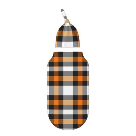 

Lukts Orange Plaid Cap Hat for Men/Women Unstructured/Cotton