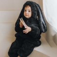 thumbnail image 4 of Kids Animal Costumes Fuzzy Baby Easter Bunny Romper Long Ear Rabbit Hoodie Romper Jumpsuit with Zipper, 4 of 7
