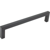 Contemporary Square Cabinet Pull, 160 Millimeters, Zinc Base Material, Matte Black by Stone Harbor Hardware
