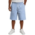 thumbnail image 2 of Delconic Men Classic Gingham Plaid Quick Dry Casual Shorts Skin Friendly Stretch Waist Deep Side Storage Pockets Short Trousers For Spring Summer Royal Blue 2XL, 2 of 5