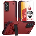 thumbnail image 1 of Allytech Galaxy A14 5G Case with 3 Pcs Screen Protector, Military Grade Protective Bumper Stand Hybrid Rugged Case Cover for Samsung Galaxy A14 5G 6.6" - Red, 1 of 7