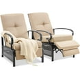thumbnail image 1 of AECOJOY Chaise Longue Inclinable de Patio Réglable avec Coussins, Ensemble de 2 - Beige, 1 of 6