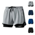 thumbnail image 4 of QTBIUQ Mens Quick Dry Swim Trunks Double Layer Athletic Shorts with Drawstring Gym Training Beach Shorts, 4 of 4