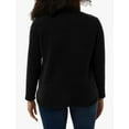 thumbnail image 2 of 32 Degrees Heat - Women's Mock Neck Fleece 1/4 Zip Pullover Sweater w/ Pockets - Color Black- Size Large, 2 of 3