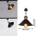 thumbnail image 4 of FSLiving Adjustable Angle H-Type Track Pendant Light E26 Bronze Base Black Metal Shade Retro Industrial Design Lighting Fixture for Kitchen Island Bar Sink Home Decor (No Bulb & Track) - 1 Light, 4 of 7