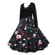 thumbnail image 5 of Vestido de fiesta de Navidad de manga larga con cuello en V para mujer Vestido vintage para mujer Fridja yut4906, 5 of 8