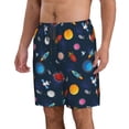 thumbnail image 2 of Salouo Space Cartoon Pattern Swim Trunks for Men,Men's Hawaiian Bathing Suit Swimsuits Quick Dry Swimming Board Shorts Beach Shorts with Pockets-X-Large, 2 of 6