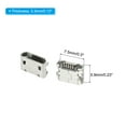thumbnail image 2 of Uxcell Silver Tone Micro USB Type B Connector 5Pins Female Plug Socket 90 Degree 10 Pack, 2 of 6