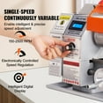 thumbnail image 4 of VEVOR Mini Metal Lathe Machine, 7'' x 16'', 800W Precision Benchtop Power Metal Lathe, 150-2500 RPM Continuously Variable Speed, with 3.9'' 3-jaw Metal Chuck Tool Box for Processing Precision Parts, 4 of 9