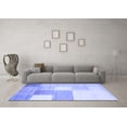 thumbnail image 3 of Ahgly Company Indoor Rectangle Checkered Blue Modern Area Rugs, 5' x 7', 3 of 4