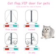 thumbnail image 2 of Puerta para gatos mediana con cierre de 4 vías para puertas interiores y exteriores, puerta para mascotas resistente a la intemperie para gatos, perritos, gatitos y gatitos con circunferenci, 2 of 5