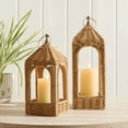 thumbnail image 2 of Rattan Lantern, 12" Perfect New Home & Wedding Gift, 2 of 5
