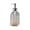 Clear#3, variant on Horizontal Stripe Glass Liquid Soap Bottle 350ml Refillable Pump Dispenser for Hand Soap Shampoo Body Wash Durable Press Type Container for Bathroom or Kitchen Counter Organization Orange