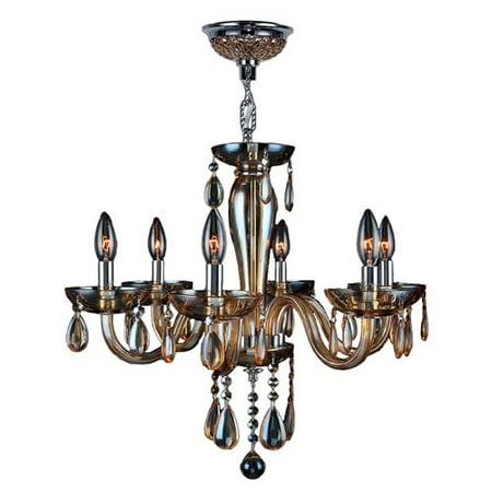 Gatsby Collection 6 Light Chrome Finish And Amber Blown Glass This On Opens A Dialog That Displays Additional Images For With The Option To Zoom In Or Out