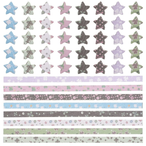 Onaparter 540 Pcs Origami Paper Kids Folding Star Strips Decorative Stars for Hand Art Child (As Shown)