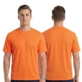 thumbnail image 2 of Gildan High Visibility Safety Work Reflective Short Sleeve T-Shirt for Men, (Safety Green Pack 4, L), 2 of 9