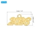 thumbnail image 2 of Encanto de Borlas de Graduación Uxcell 2026, 24 Pcs Encanto de Letras Medianas de Aleación, Oro, 2 of 6