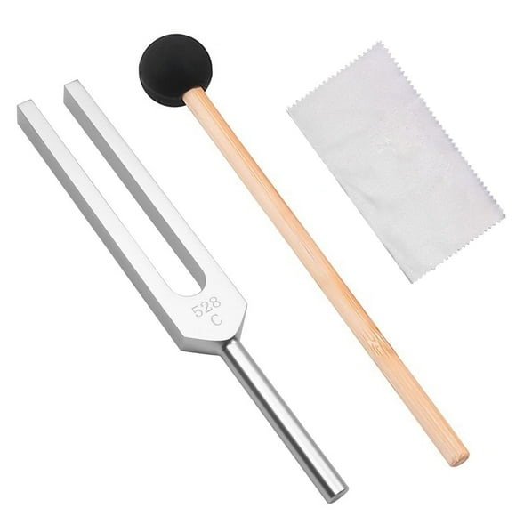 Tenedor de afinación LeSage 528Hz para sanar el ADN de los chakras con martillo
