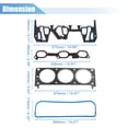 thumbnail image 3 of Cylinder Head Gasket Set for Chevy for Buick Rubber Stainless Steel, 3 of 7