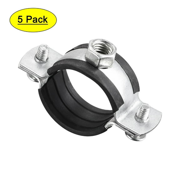 Uxcell 1-1/4" (32mm) Iron Wall Ceiling Mount Adjustable Pipe Bracket Clamp 5 Pack