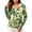 Cyan, variant on UPF 50+ Sun Protection Hoodie for Women - Tropical Floral Print Long Sleeve Zip Up Jacket with Thumbholes & Pockets, Lightweight Active Rash Guard Turquoise XXL