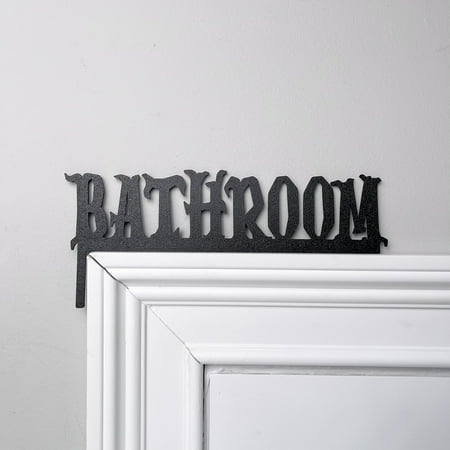 

HAOMONZEN Deals Today 2024 Spooky Scene Party Favors Halloween Bathroom Door Topper Bathroom Over The Door Sign Creepy Door Topper Sign Housewarming Gifts for Halloween Party
