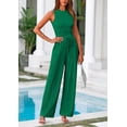 thumbnail image 4 of Conjunto de Ropa Casual para Mujer PRETTYGARDEN Top Corto y Pantalones XL Verde, 4 of 8