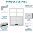 thumbnail image 5 of Gaderth Upgraded Shed Windows 2 Pack, Small Windows With Tempered Glass And  Mesh Screen For Shed, Chicken Coop, Playhouse, Household, Garage, 5 of 5