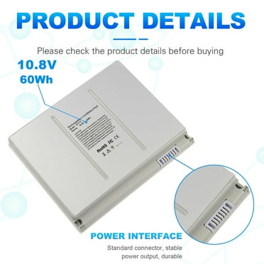 For Mac.book Pro 15 A1150/A1211/A1226/A1260 2006-2008 6 Cell Battery A1175