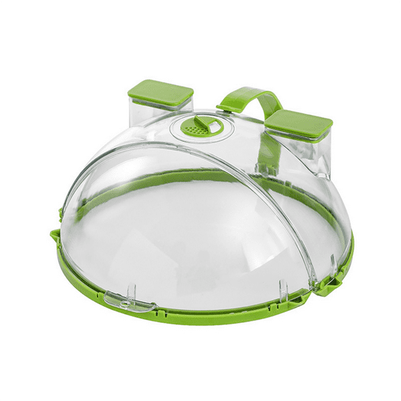 Microwave Splatter Cover with Water Steamer for Food,Steam Guard Handle Plate Covers Heating