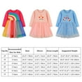 thumbnail image 5 of IDOPIP Kids Girls Sequin Tulle Tutu Dress Long Sleeve Ruffle Dress Fall Winter Casual Dress, 5 of 5