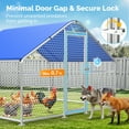 thumbnail image 5 of Sino Luban Metal Large Chicken Coop Run for 8 Chickens/Ducks, Chicken Runs for Yard with Waterproof Cover, Chicken Enclosure Chicken Pen Outdoor, Walk-in Poultry Cage (Upgrade wall Support Brace), 5 of 8