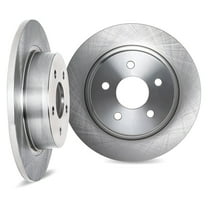 Part Synergy Replacement for Audi A6 2012-2013 Rear Brake Rotor Set Cast Iron Silver