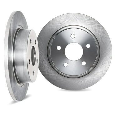 Part Synergy Replacement for Audi A6 2012-2013 Rear Brake Rotor Set Cast Iron Silver