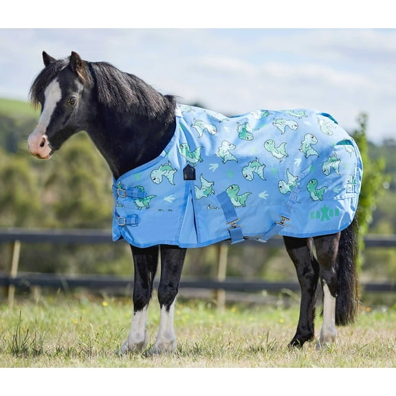 Saxon Pony 600 Denier Standard Neck Turnout Sheet, Dinosaur, 36"