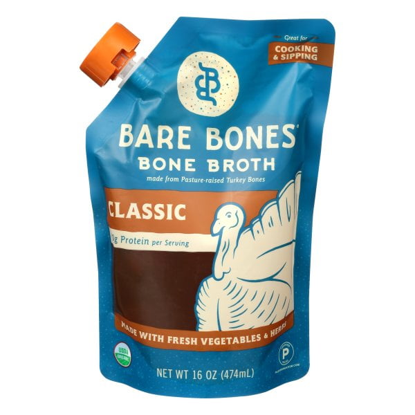 Bare Bones Broth 2192615 16 fl oz Organic Turkey Bone Broth, Case of 6
