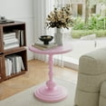 thumbnail image 4 of Pinmoco Round Side Table, Metal End Table, Anti-Rust and Waterproof Small Coffee Table for Living Room Bedroom Balcony, Pink, 4 of 7
