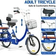 thumbnail image 4 of Adult Tricycle 20 Inch for Seniors and Adults, Cuoote Low Step-Through Cruiser Bike with Front and Rear Baskets, Trike for Shopping, 4 of 9