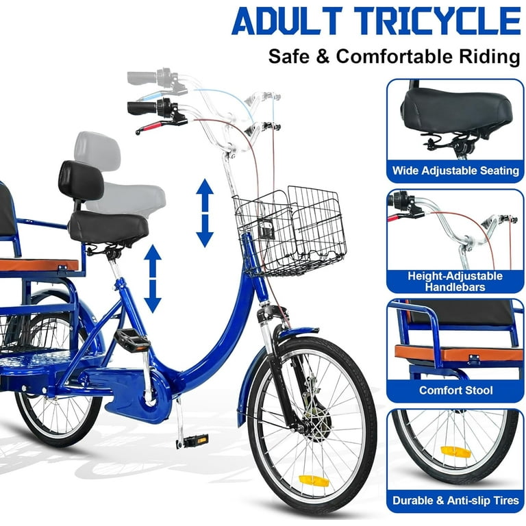 Linor Adult Tricycle with Rear Seats, 20