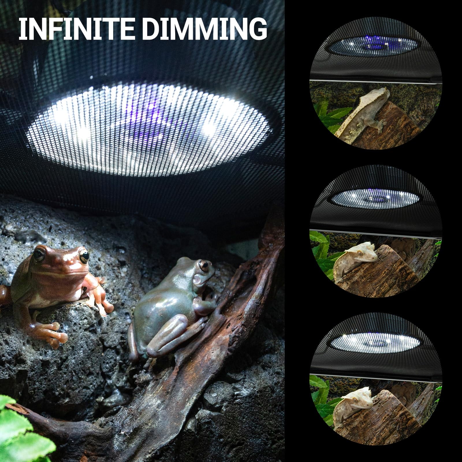 ECOSUB UVB Reptile Light with Dimming, UVB LED Lamp, Adjustable Brightness UVB Light Fixture