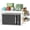 White with Spice Rack, variant on Extendable Microwave Oven Rack - Adjustable Kitchen counter shelf, 2 Tier Microwave Stand (L15.7~23.6" xW12.8 xH17.7) with 6 Hooks for Kitchen Countertop Organizer (Black)