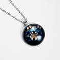 thumbnail image 4 of Wolf Glass Circular Pendant Necklace - Women's Fashion Necklace, 4 of 5