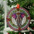 thumbnail image 2 of Mandala Elephant GLASS Suncatcher Hanging, Wildlife Elephant, Elephant suncatcher, Elephant window hanging, Mandala art, Ornament 2025, Holiday Decoration, Seasonal 2025, Holiday, 2 of 5