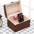 thumbnail image 3 of Spot Supply Hucha de Madera Vintage con Cambio de Hucha con Cerradura, Cofre del Tesoro, Hucha de Regalo, 3 of 5