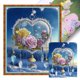 thumbnail image 1 of Hilo Algodón Bordado Punto Cruz Amor Con Nieve Y Rosa 11CT 40x50cm, 1 of 9