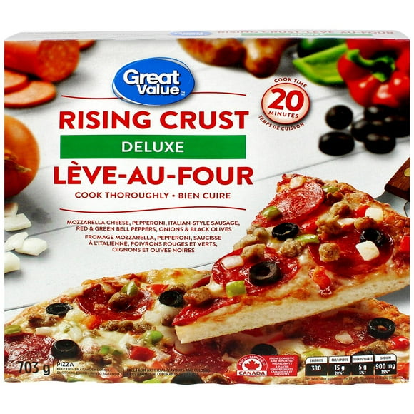Great Value Rising Crust Deluxe Pizza, 703 g