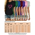 thumbnail image 2 of Frontwalk Women T-Shirt Love Heart Printed Tee Mama Tops Ladies Casual Tunic Blouse Mother's Day Shirt Purple 2XL, 2 of 2