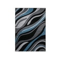 thumbnail image 1 of Arzezum Design Rectangular Area Rug for Living Room,1125 Abstract Black/Blue 7x10 Modern Rugs, Easy to clean, Pet Friendly Indoor carpet for living room, 1 of 6