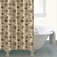 thumbnail image 4 of Brown Dog Paw Footprint Bone Shower Curtain 72"x84" ,Bathroom Decorative Shower Curtains Set with 12 Hooks,Modern Waterproof Washable Shower Curtain, 4 of 6