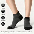 thumbnail image 2 of 5 Pairs Ankle Compression Socks for Women & Men, Low Cut Sport Socks for Running, Athletic, Cycling, Gray, 2 of 6